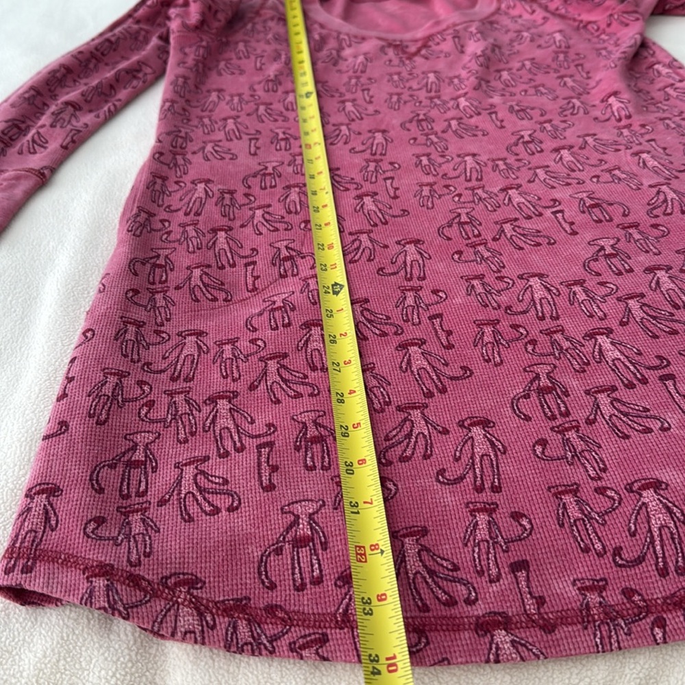 Munki Munki Raspberry Long Sleeve Top with Pattern - Picture 8 of 8